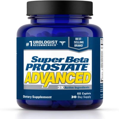 Super Beta Prostate Advanced Prostate Supplement for Men  Reduce Bathroom Trips, Promote Sleep, Support Urinary Health & Bladder Emptying. Beta Sitosterol not Saw Palmetto. (60 Caplets, 1-Bottle)