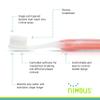 NIMBUS NIMBY Kid's Extra Soft Toothbrushes for Sensitive Teeth and Receding Gums, Periodontist Design Plaque Remover Travel Toothbrush, Individually Wrapped (4 Pack, Colors May Vary) view 3