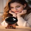Mina Heal Black Obsidian Crystal Ball for Meditation, Feng Shui, Crystal Healing, and Scrying  Authentic Natural Obsidian Sphere for Energy Work view 2