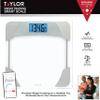 Taylor Digital Scales for Body Weight, 400 LB Capacity, Unique Blue LCD, Stainless Steel Accents, Glass Platform, 12.2 x 12.2 Inches, Clear view 2