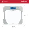 Taylor Digital Scales for Body Weight, 400 LB Capacity, Unique Blue LCD, Stainless Steel Accents, Glass Platform, 12.2 x 12.2 Inches, Clear view 3