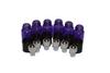 100pcs 2mL (5/8 dram) Purple Glass Stainless Steel Roller Bottle 2cc Purple Sample Vial Small Essential Oil Bottle Travel Must + one 7 Chakra Bracelet with Lava Beads for essential oil diffusing view 3