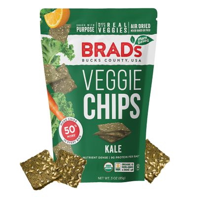 Brad's Plant Based Organic Veggie Chips, Kale, 6 Count