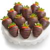 A Gift Inside 12 Dreamy Dark Chocolate Covered Strawberries for Valentine's Day, Birthday, Thank You view 1