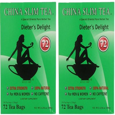 China Slim Dieter's Tea Delight, Large, 72-Count (Pack of 2, 144 tea bags total)