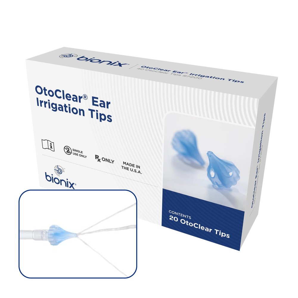 Bionix - OtoClear Ear Irrigation Tips, Earwax Removal Tips, Comfortable, Easy-to-Use, Pairs with Bionix Ear Cleaning Water Systems, for Safe Earwax Removal (20 Count)