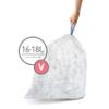 simplehuman Code V 60 Count, Genuine Custom Fit Liners, Drawstring Trash Bags in Dispenser Packs, 16-18 Liter / 4.2-4.8 Gallon, Clear view 2