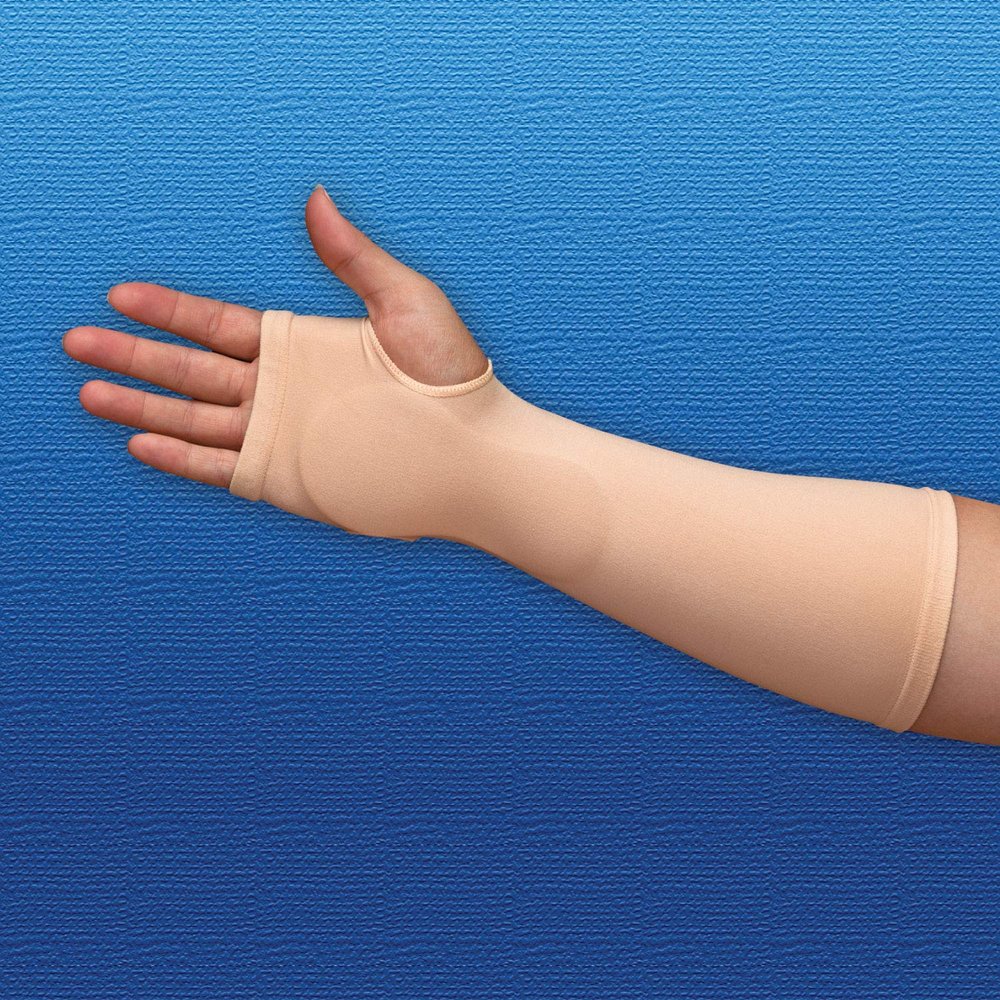 Silipos 14135 Carpel Gel Sleeve - [Left], Large Hypoallergenic Compression Tube with Medical Grade Mineral Oil Gel. Arm & Ankle Supports