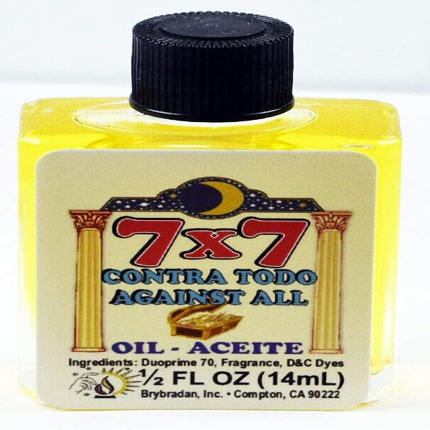 12 PIECES BRYBRADAN 7 X 7 AGAINST ALL SPIRITUAL OIL 7 X 7 CONTRA TODO ACEITE ESPIRITUAL -1/2 FL OZ 14.7ML