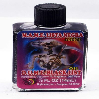 12 PIECES BRYBRADAN D.U.M.E. BLACK LIST SPIRITUAL OIL D.U.M.E. LISTA NEGRA ACEITE ESPIRITUAL -1/2 FL OZ 14.7ML