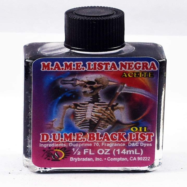 12 PIECES BRYBRADAN D.U.M.E. BLACK LIST SPIRITUAL OIL D.U.M.E. LISTA NEGRA ACEITE ESPIRITUAL -1/2 FL OZ 14.7ML