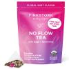 Pink Stork No Flow - Organic Sage Tea to Dry Up Breast Milk Supply and Decrease Milk Production, Stop Breastfeeding, Wean Lactation Naturally, Postpartum Essentials - Hot or Iced - 15 Sachets view 1