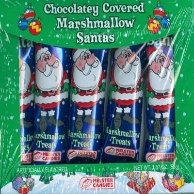 Chocolate Covered Marshmallow Santas