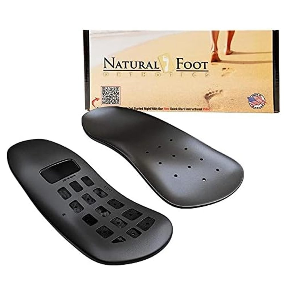 Natural Foot Orthotics Slim Insoles - Podiatrist-Designed Arch Support Shoe Inserts for Good Feet to Relieve Plantar Fasciitis, Back, Foot, Hip & Knee Pain. Designed for Low to Medium Height Arches