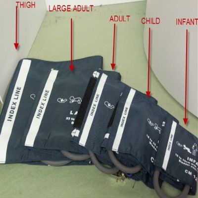 NIBP Single Tube Cuff Large Adult Size (33-47cm) for Patient Minitor or Professional Blood Pressure Monitor W/o Connector