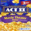 ACT II Movie Theater Butter Microwave Popcorn, 3-Count 2.75-oz. Bags view 4