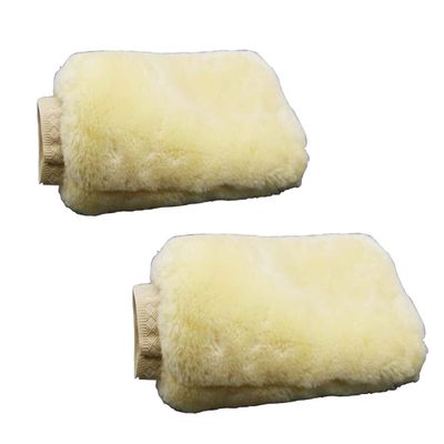 Amants01 2 Pack Double Side No Scratch Original Short Wool Car Wash Mitts Gloves