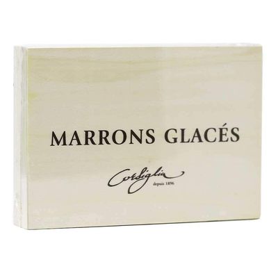 Andre Corsiglia Marrons Candied Chestnuts, Wooden Box, 8 Pieces