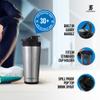 Ice Shaker Insulated Stainless Steel Shaker Bottle | 26oz, Stainless Steel | Cold for 30+ Hours | Insulated Cup with Twist-on Agitator | Odor-Free Bottle for Protein Shakes, Water, Cocktails view 3