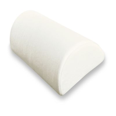 Deluxe Comfort Half Moon / Cylinder Memory Foam Pillow - Therapeutic Back and Knee Pain Relief - Long Lasting Memory Foam - Supportive Contour - Bed Pillow, White