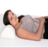 Deluxe Comfort Half Moon / Cylinder Memory Foam Pillow - Therapeutic Back and Knee Pain Relief - Long Lasting Memory Foam - Supportive Contour - Bed Pillow, White view 3