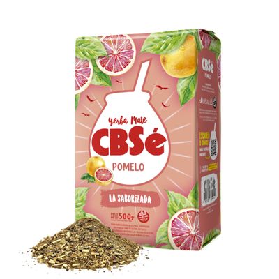 CBS Yerba Mate Pomelo (Grapefruit)  Loose Leaf Flavored Yerba Mate Tea, 500g (1.1lb), Naturally Caffeinated, GlutenFree