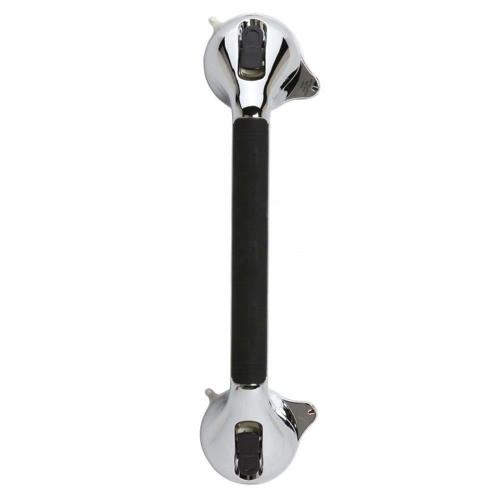 DMI Suction Cub Grab Bars for Bathroom, Tub and Shower - Chrome 16 Inch