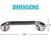 DMI Suction Cub Grab Bars for Bathroom, Tub and Shower - Chrome 16 Inch view 4