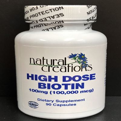 Natural Creations High Dose Biotin 100mg (100,000mcg)