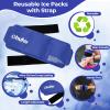 Ice Pack Wrap for Injuries: Ohuhu 2 Pack Reusable Ice Packs with Wrap Hot Cold Therapy Gel Ice Pack Adjustable Flexible for Shoulders Wrists Knee Back Neck Legs Hip Aches Injury Pain Relief view 3