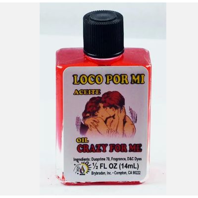 12 Pieces BRYBRADAN Crazy for ME Spiritual Oil LOCO POR MI ACEITE ESPIRITUAL -1/2 FL OZ 14.7ML