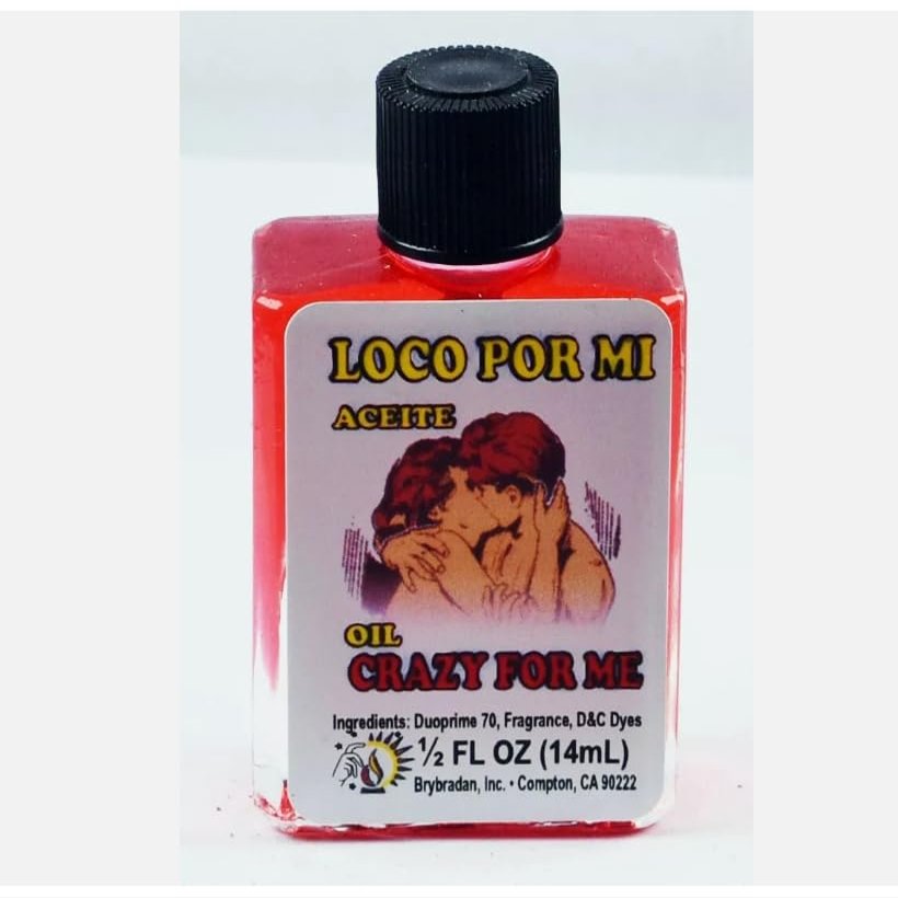 12 Pieces BRYBRADAN Crazy for ME Spiritual Oil LOCO POR MI ACEITE ESPIRITUAL -1/2 FL OZ 14.7ML