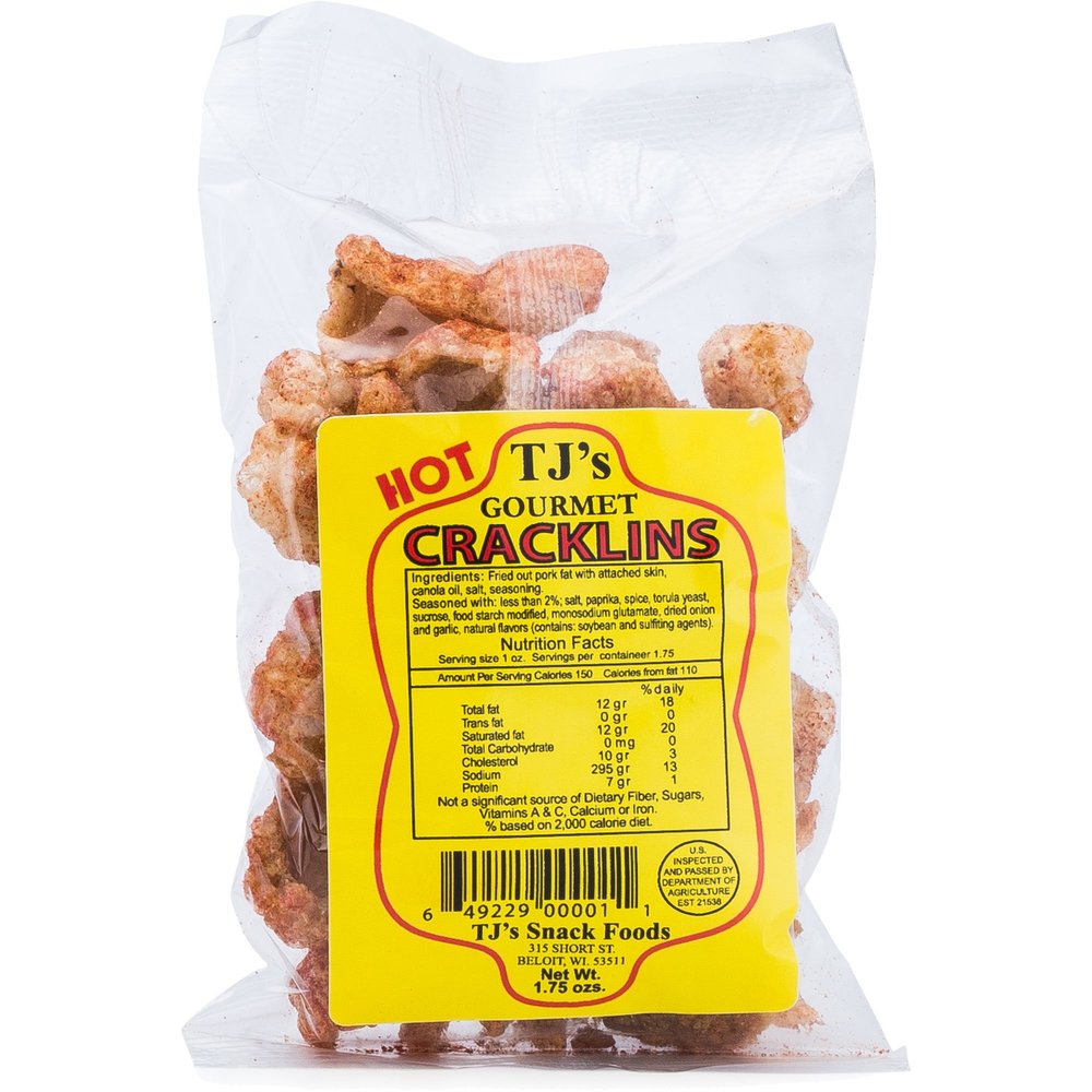 TJ's Gourmet Smokin' Hot Cracklins - Case of 12