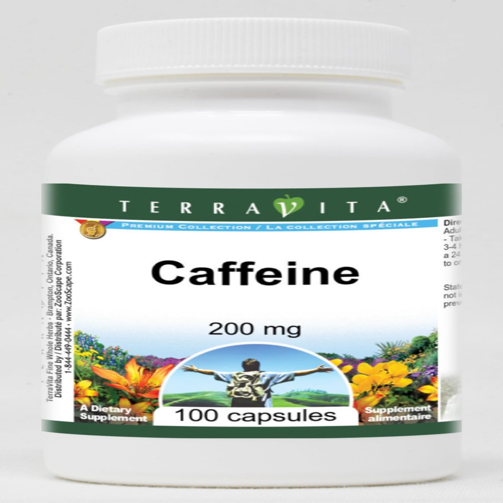 Caffeine - 200 mg (100 Capsules, ZIN: 407587) - 2 Pack