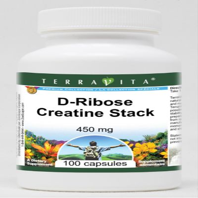 D-Ribose Creatine Stack - 450 mg (100 Capsules, ZIN: 513915) - 3 Pack