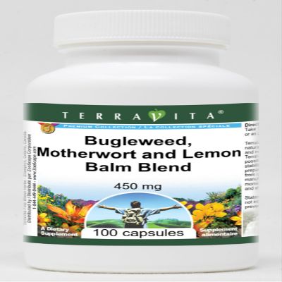 Thyroid Support - Bugleweed, Motherwort and Lemon Balm - 450 mg (100 Capsules, ZIN: 511178) - 3 Pack
