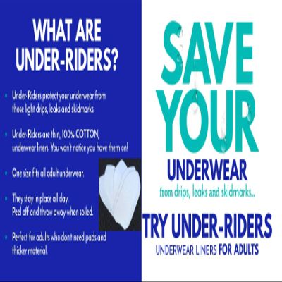 SKIDDIES UNDER RIDERS - Adult Size 30 Pack