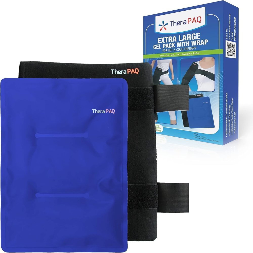 TheraPAQ Reusable Ice Pack - 14x6 Hot/Cold Gel for Shoulder, Knee, Back, Ankle Relief