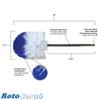 RotoScrub Long Reach Drill Brush Attachment, All Purpose for Car Tires, Toilets, Corners, Edges, Hard to Reach Areas, Heavy Duty Bristles view 2
