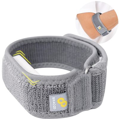 Bracoo Elbow Brace for Tendonitis & Pain Relief  Tennis & Golfers Elbow Strap with Forearm Compression Support for Men & Women, Workout, Weightlifting, Sports  EP40