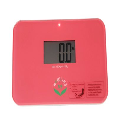 NewlineNY Auto Step On Super Mini Travel Bathroom Scale, 5.25" x 8.5" SBB0638SM: Strawberry Ice