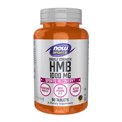 NOW Foods Sports Nutrition, HMB (-Hydroxy -Methylbutyrate), Double Strength 1,000 mg, 90 Tablets