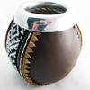 LINED IN LEATHER MATE GOURD WITH STRAW BOMBILLA KIT DIET HEALTHY DRINK 6877BR ships from USA7795735106877 view 4