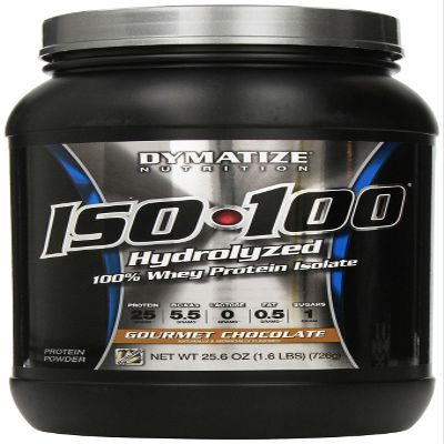 Dymatize ISO 100 Whey Protein Powder with 25g of Hydrolyzed, Chocolate, 1.6 Pound (Pack of 1), 25.6 Ounce
