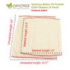 OsoCozy Better Fit Unbleached Prefold Cloth Diapers -100% Cotton, Gauze Weave, Sized for Tri Folding - Diaper Service Quality (DSQ) (Premium 4x8x4 Fits 25-40 lb.) - 6 Pack view 4