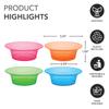 Party Essentials Salad/Snack Bowls, Hard Plastic, 10 oz, Assorted Neon view 2