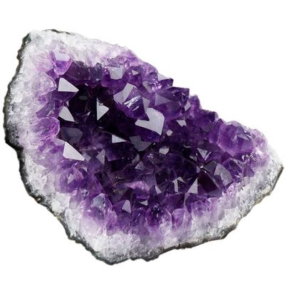 SUNYIK Natural Amethyst Quartz Crystal Cluster,Druzy Geode Specimen Gemstone Sculpture Sphere(0.4-0.6lb)