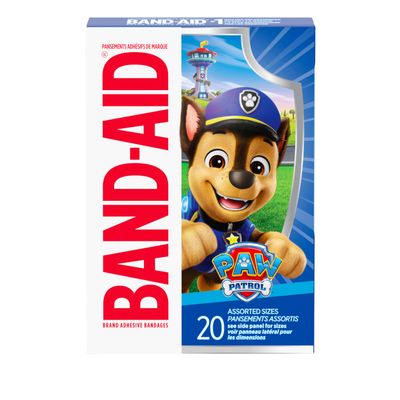 Band-Aid Brand Sterile Adhesive Individually Wrapped Bandages for Kids Featuring Nickelodeon Paw Patrol Characters, First Aid & Wound Care of Minor Cuts & Scrapes, Assorted Sizes 20 ct
