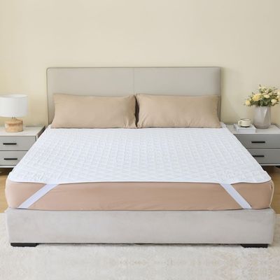 KANECH Large Incontinence Bed Pads Washable with Straps - 60"x80" Queen Size - Heavy Absorbency Waterproof Mattress Pad Protector for Bed - Reusable Underpads for Adults, Elderly