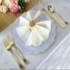 " OCCASIONS " Wedding Party Linen Feel White 16'' x 16'' Dinner Paper Napkins (120, Square Fold) view 3